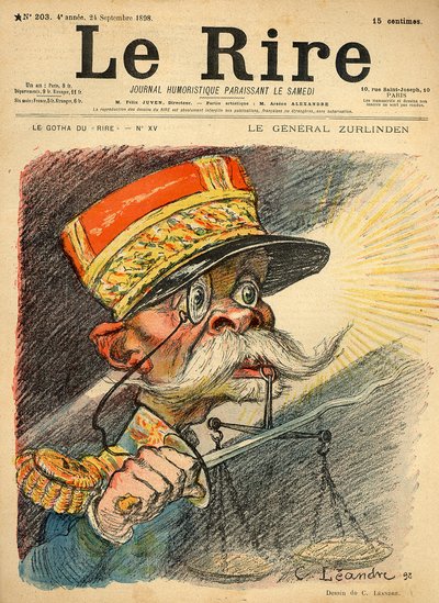 Karikatur af general Zurlinden, fra forsiden af 