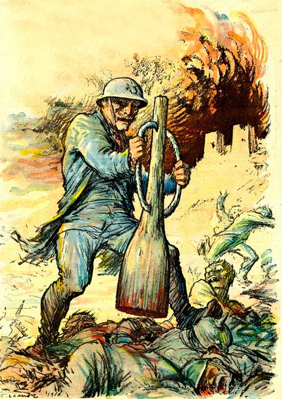 Tegning af general Nivelle (1856-1925) i "Le Rire" den 20. januar af Charles Leandre