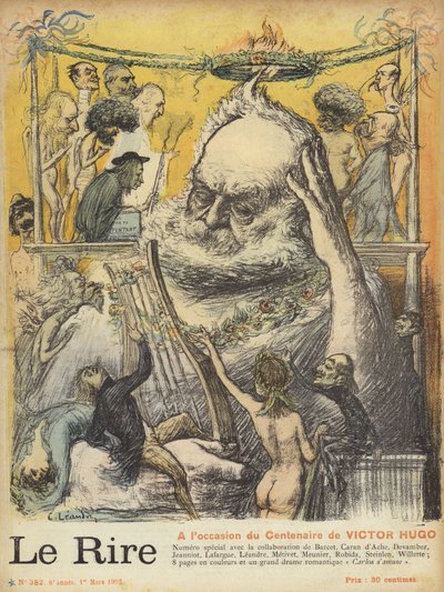 Hundredåret for Victor Hugos fødsel, illustration til Le Rire af Charles Leandre