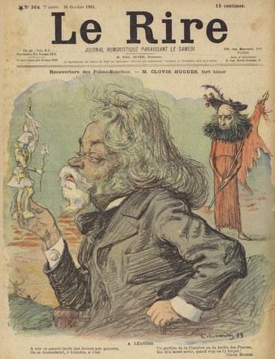 Clovis Hugues, Illustration for Le Rire af Charles Leandre