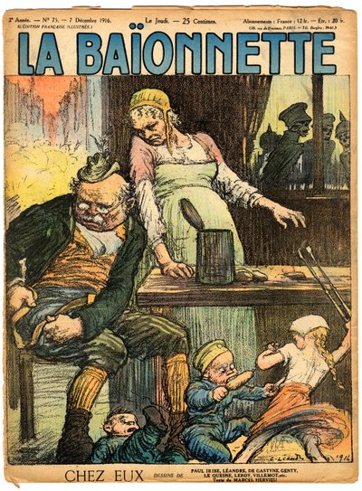 Cover af "" La Baionnette"", Satirical en Colours af Charles Leandre