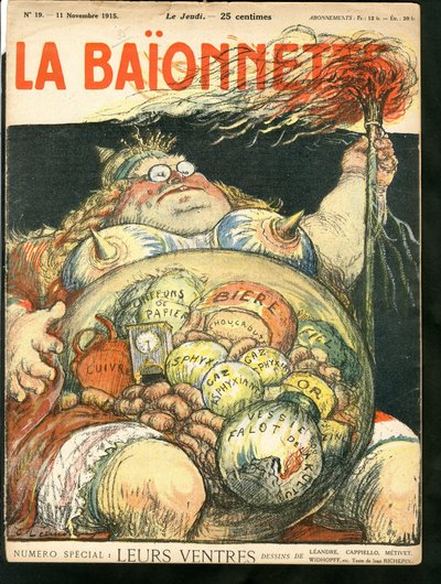 Cover af "" La Baionnette"", Satirical en Colours af Charles Leandre