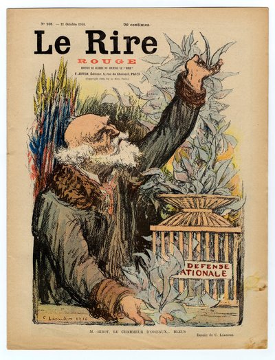 Cover af "" Den røde latter", Satirisk i farver af Charles Leandre