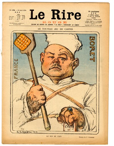 Cover af "" Den røde latter", Satirisk i farver af Charles Leandre