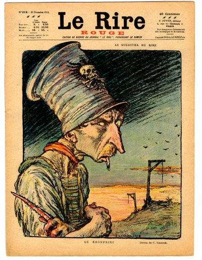 Cover af "" Den røde latter", Satirisk i farver af Charles Leandre
