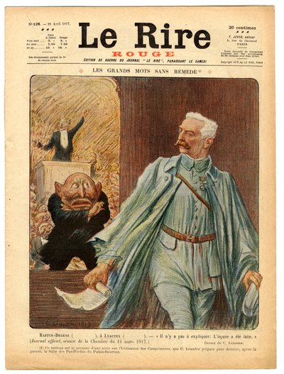 Cover af "" Den røde latter", Satirisk i farver af Charles Leandre