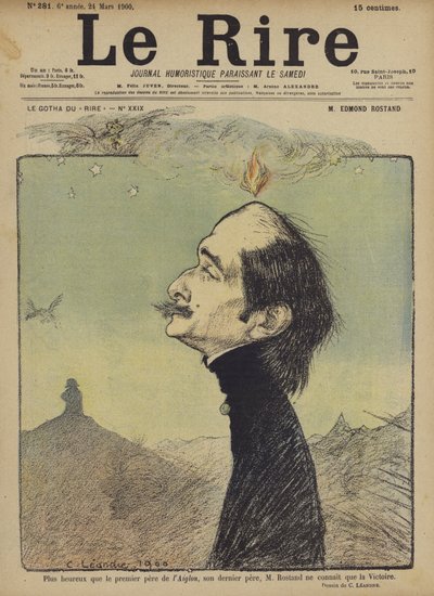 Edmond Rostand, Illustration for Le Rire af Charles Leandre