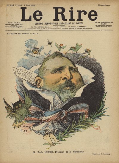 Emile Loubet, Illustration til Le Rire af Charles Leandre