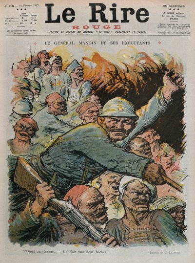 General Charles Mangin og hans underboere, en sort er så god som to Boches, forsideillustration fra 