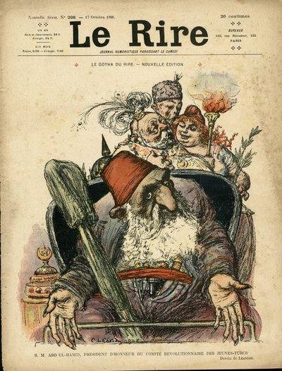 Illustration af Charles Leandre (1862-1934) til forsiden af Le Rire af Charles Leandre