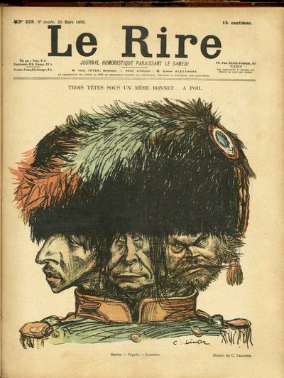 Illustration af Charles Leandre (1862-1934) til forsiden af Le Rire af Charles Leandre