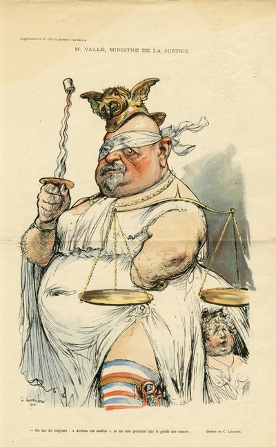 Illustration af Charles Leandre (1862-1934) til forsiden af Le Rire af Charles Leandre