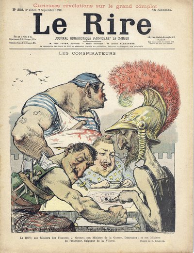 Illustration af Charles Leandre (1862-1934) til forsiden af Le Rire af Charles Leandre