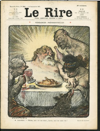 Illustration af Charles Leandre (1862-1934) til forsiden af Le Rire af Charles Leandre