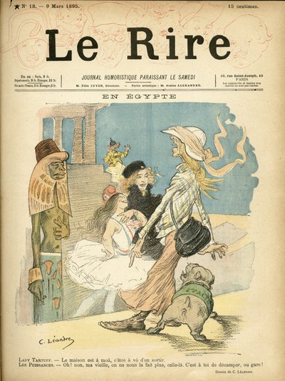 Illustration af Charles Leandre (1862-1934) til forsiden af Le Rire af Charles Leandre