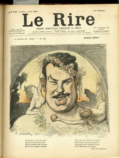 Illustration af Charles Leandre (1862-1934) til forsiden af Le Rire af Charles Leandre