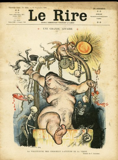 Illustration af Charles Leandre (1862-1934) til forsiden af Le Rire af Charles Leandre
