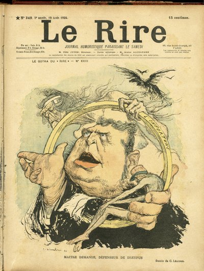 Illustration af Charles Leandre (1862-1934) til forsiden af Le Rire af Charles Leandre