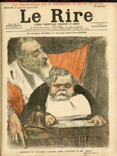 Illustration af Charles Leandre (1862-1934) til forsiden af Le Rire af Charles Leandre