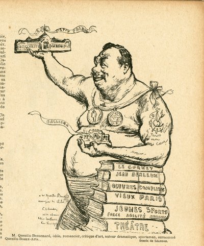 Le Lire, satirisk i sort/hvid af Charles Leandre