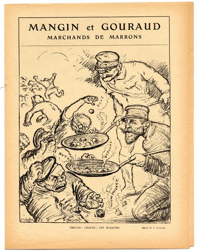 Le Lire rouge, satirisk i sort/hvid af Charles Leandre