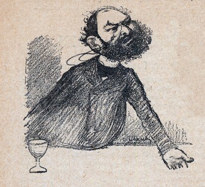Leon Bourgeois (1851-1925) fransk statsmand - indgravering i "Vores kære suveræn" af Paul Bosq - illustration af Charles Leandre (1862-1934) 1898 - af Charles Leandre