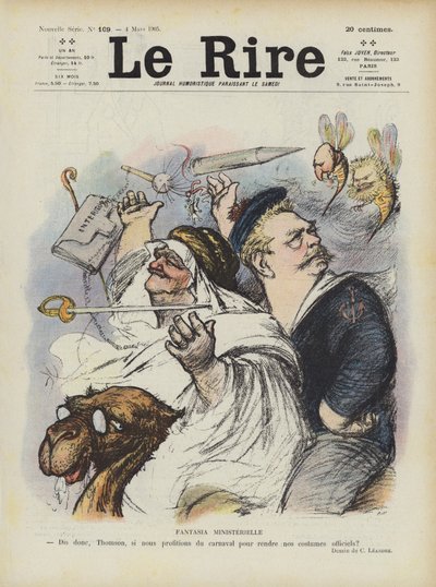 Ministeriel fantasi. Illustration til Le Rire af Charles Leandre