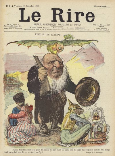 Paul Kruger, Illustration for Le Rire af Charles Leandre