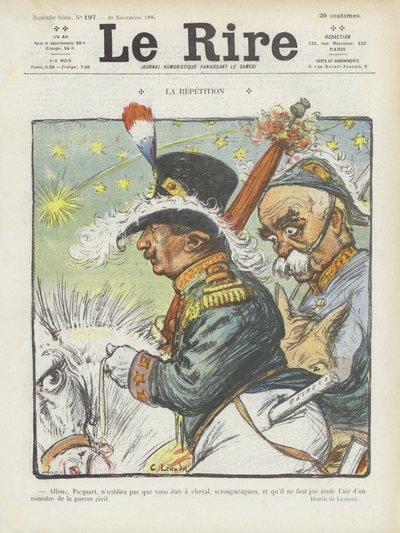 Gentagelse. Illustration til Le Rire af Charles Leandre