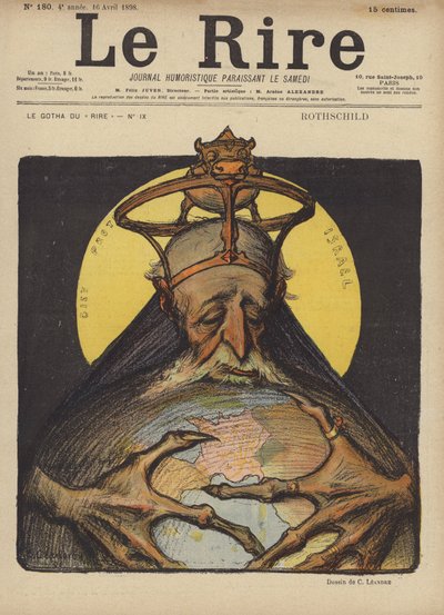 Rothschild, Illustration for Le Rire af Charles Leandre