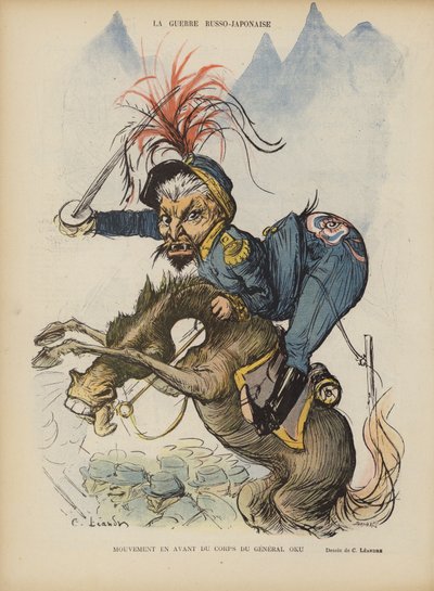 Den russisk-japanske krig. Illustration til Le Rire af Charles Leandre