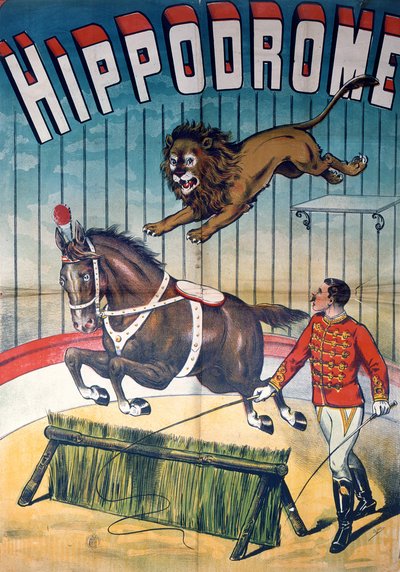 Reklameplakat for cirkus "Hippodrome", ca. 1900 af Charles Levy