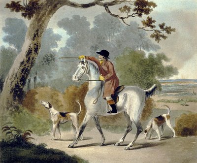 Push Him Tom Boy, fra The Pytchley Hunt, indgraveret af F. Jukes (1745-1812) af Charles Lorraine (after) Smith