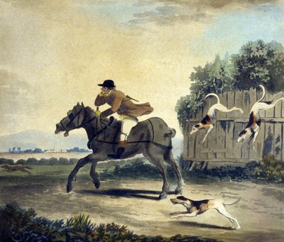 Holdets forreste hest, fra The Pytchley Hunt, graveret af F.Dukes (1745-1812) af Charles Lorraine (after) Smith