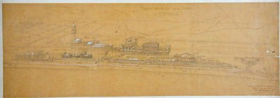 Design til forvandlingen af klitterne i Oostende, herunder den belgiske kongelige familieferiebolig af Charles Louis Girault
