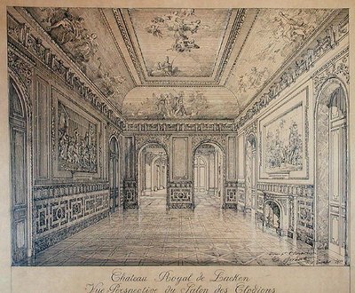Salon des Clodions ved det kongelige palads i Laeken af Charles Louis Girault