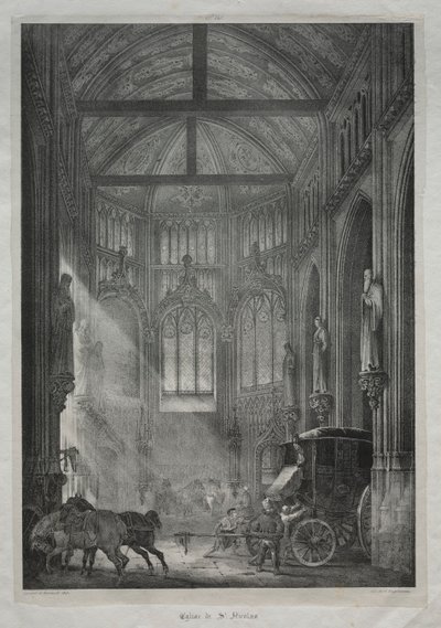St. Nicholas Kirke, Rouen, 1823. af Charles Louis Lesaint
