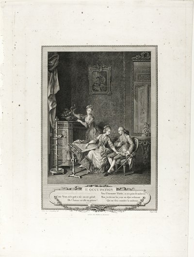 Besættelsen, fra Monument du Costume Physique et Moral de la fin du Dix-huitième siècle af Charles Louis Lingée