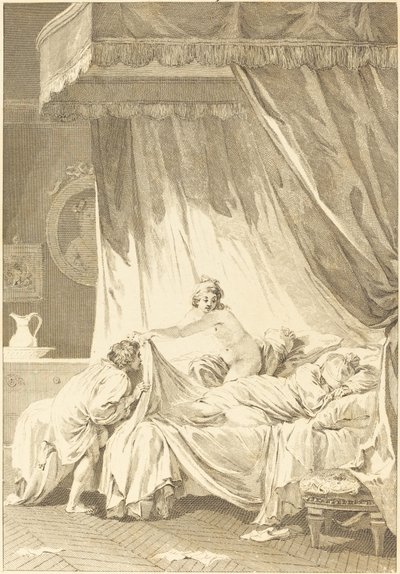 Mona Lisa: Sengen af Charles Louis Lingée after Jean Honoré Fragonard