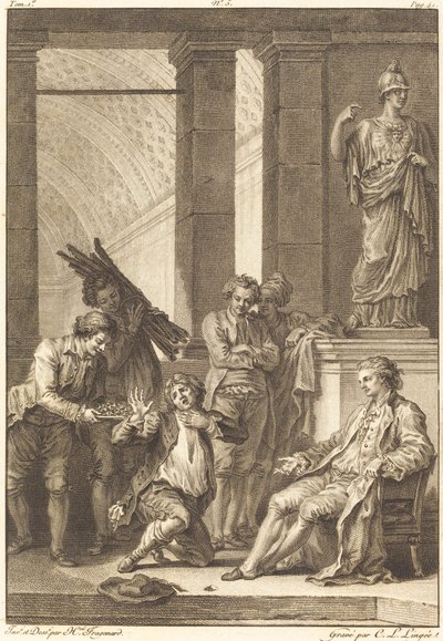 Bonden af Charles Louis Lingée after Jean Honoré Fragonard