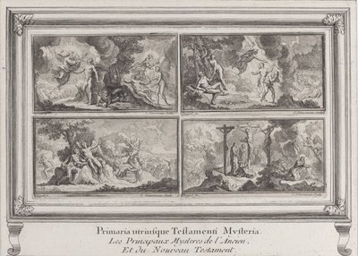 Fire bibelske scener: de vigtigste mysterier i Det Gamle og Nye Testamente Les principaux..., 1680-1728. af Charles Louis Simonneau