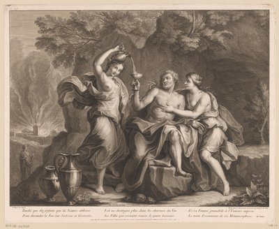 Lot og hans døtre af Charles Louis Simonneau