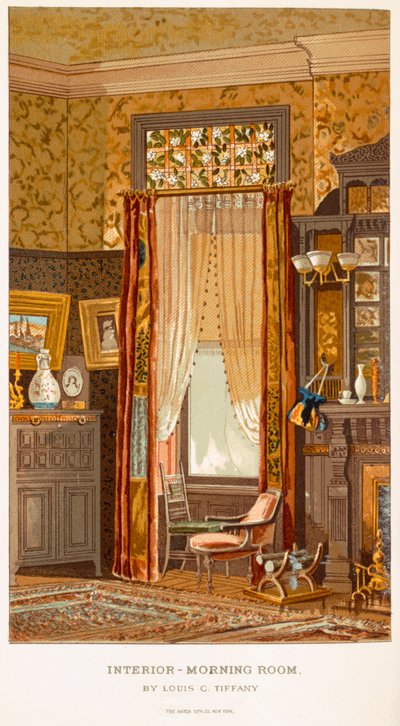 Morning Room 1881, af Tiffany, Charles Louis fra C Harrisons Womans Handiwork in Modern Homes New York 1881 af Charles Louis Tiffany