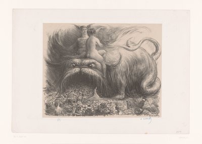 Monster, der fortærer mennesker Paris, le plus grand monstre du monde (...) af Charles Lucien Leandre