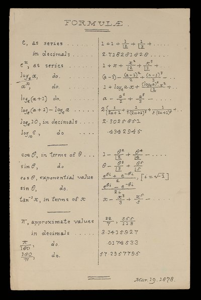 Formler, Oxford af Charles Lutwidge Dodgson