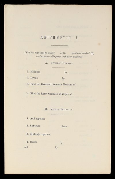 Arithmetic, Oxford University Press, ca. 1870 (tryk) af Charles Lutwidge Dodgson