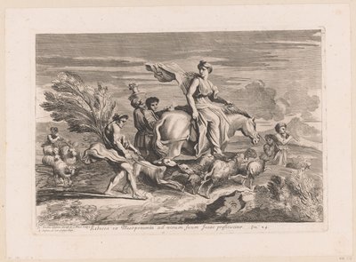 Rebecca forlader Mesopotamien af Charles Macé