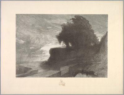 Suite af Landskaber: Landskab, Plade 4, Note, Slange af Charles Marie Dulac