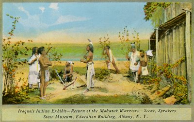 Iroquois Indian Exhibit, State Museum, Albany af Charles Marion Russell