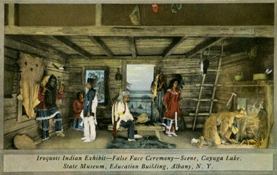 Iroquois Indian Exhibit, State Museum, Albany af Charles Marion Russell